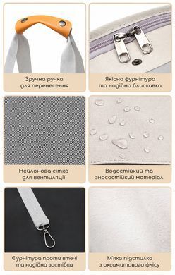 Сумка-переноска для котів і собак з вентиляцією до 12 кг - Бежевий