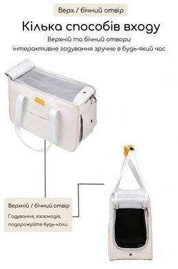 Сумка-переноска для котів і собак з вентиляцією до 12 кг - Бежевий