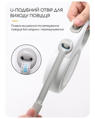 Світловідбивний повідець-рулетка для собак з м&rsquo;якою ручкою, 5 м, чорно-жовтий