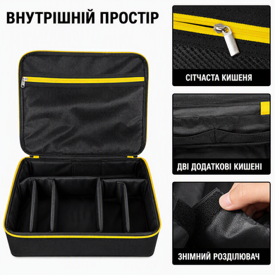 Практична сумка для зберігання кутової шліфувальної машини 36&times;27&times;9 см &mdash; Чорна