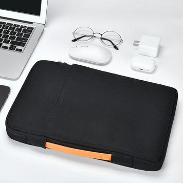 Противоударный чехол с ручкой для MacBook Air/Pro 13.3-13.6" - Черный