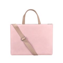Вместительная сумка из ЭКО-кожи  для ноутбука 13-13.3" дюймов - Розовый