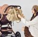 Сумка-рюкзак для мамы на коляску из водоотталкивающей ткани - Бежевый