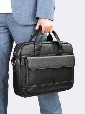 Чоловіча сумка для документів портфель з натуральної шкіри Marrant - Чорний