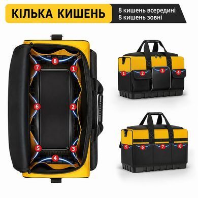 Сумка для інструментів з пластиковим дном 16&rdquo; 39&times;23&times;27 см Oxford