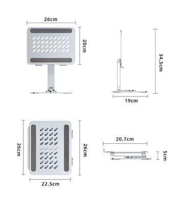 Алюминиевая подставка для ноутбука 11-16 дюймов