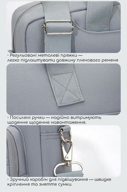 Сумка для Macbook Air 15.3"/ Pro 15.4"/16"/16.2" с плечевым ремнем и усиленной защитой - Темно-серый