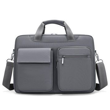 Сумка для Macbook Air 15.3"/ Pro 15.4"/16"/16.2" с плечевым ремнем и усиленной защитой - Темно-серый
