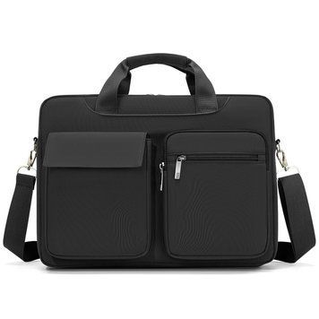 Сумка для Macbook Air 15.3"/ Pro 15.4"/16"/16.2" с плечевым ремнем и усиленной защитой - Черный
