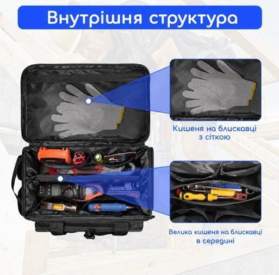 Сумка для інструментів 38х19х22 Чорний