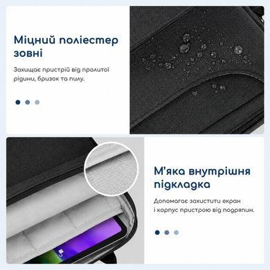 Сумка для MacBook Air/Pro/Neo 13.3-14.2" 2008-2026 (M1/M2/M3/M4/M5) - Чорний