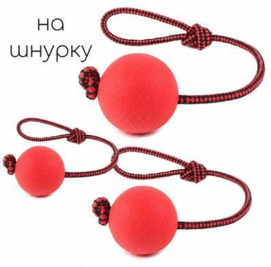 М&rsquo;яч для собак на мотузці 5 см &mdash; гумова іграшка для тренувань, апортування та перетягування