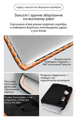 Противоударный чехол с ручкой для MacBook Pro 15.4"/16"/16.2" - Черный