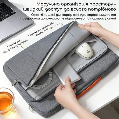 Противоударный чехол с ручкой для MacBook Pro 15.4"/16"/16.2" - Серый