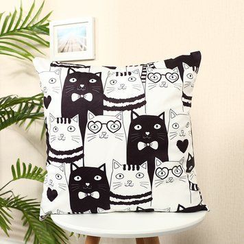 Декоративна наволочка &ldquo;Cat Mood 1&rdquo; 45&times;45 см