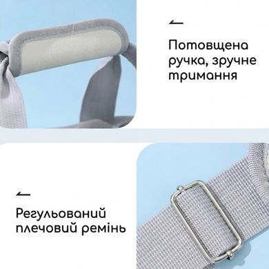 Дорожня переноска для кота та собак малих порід з ременем (до 6 кг) - Сірий