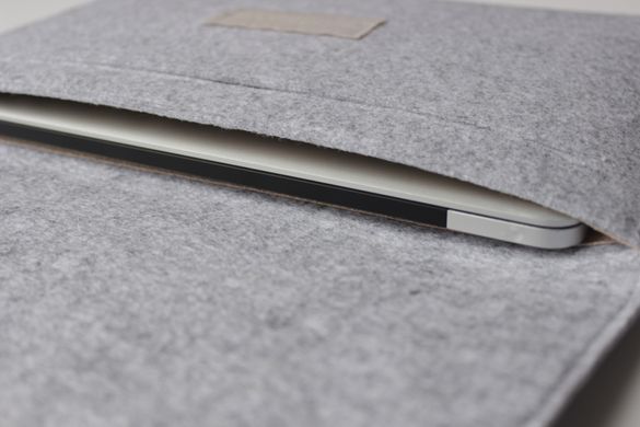 Чехол-конверт для MacBook Pro 13.3" 2016-2024 M1/M2/M3 (2020) 13.3" из войлока - Серо-черный