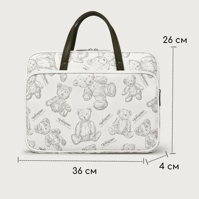 Сумка для MacBook Air/Pro 13.3-14.2" дюйма з ручками та розкриттям 180&deg; - Білий