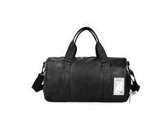 Чоловіча спортивна / дорожня сумка з ЕКО-шкіри SB05 - Чорний S