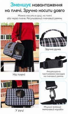 Сумка-переноска для котів і собак Ossoce до 10 кг з вентиляцією