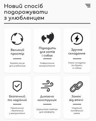 Автокрісло для собак і котів на сидіння авто - Чорний