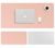 Двосторонній килимок для робочого столу - Рожевий/сірий