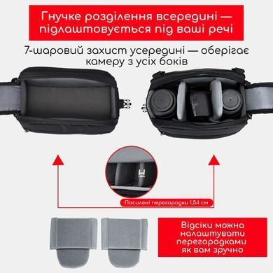 Фото-сумка через плече для камери та планшета Cwatcun D36