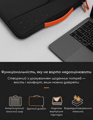 Сумка-чехол для Macbook Air 15.3"/ Pro 15.4''/16''/16.2 дюйма с карманом для аксессуаров - Черный