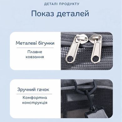 Сумка-переноска для котів і собак до 12 кг - Сірий