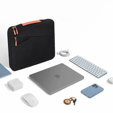 Сумка-чехол для Macbook Air 15.3"/ Pro 15.4''/16''/16.2 дюйма с карманом для аксессуаров - Черный